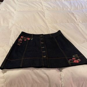 Kate Spade Floral Denim Skirt
